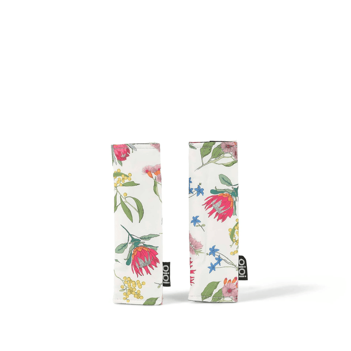 Reversible Pram Harness Cover Set - Botanical Navy/White