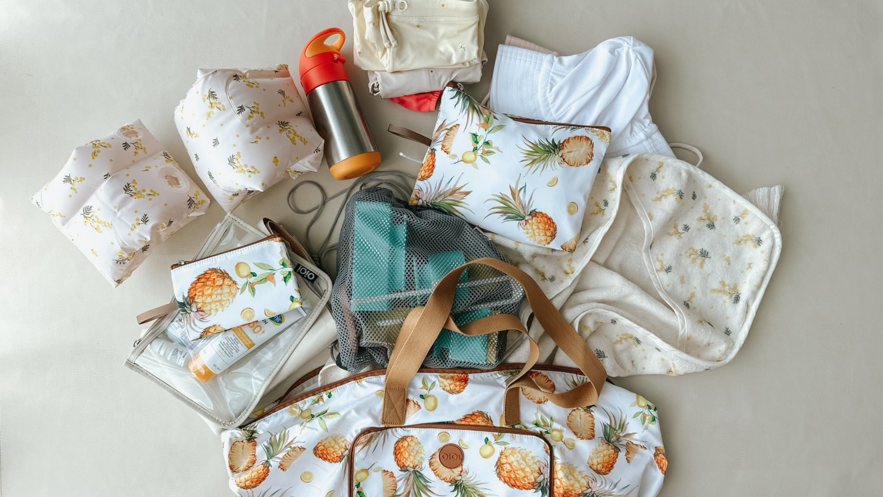 A beach tote with a colourful and playful design, perfect for summer fun.