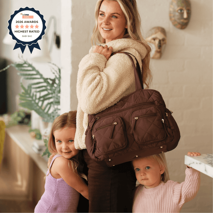 Carry All Nappy Bag - Puffy Chocolate Quilt