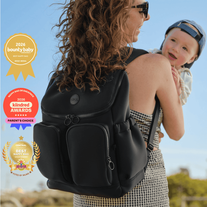 Signature Nappy Backpack - Black Neoprene