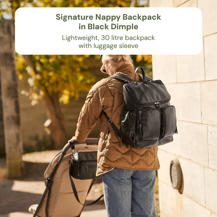 First Time Parent Nappy Bag Bundle - Black Dimple & Ditsy Floral