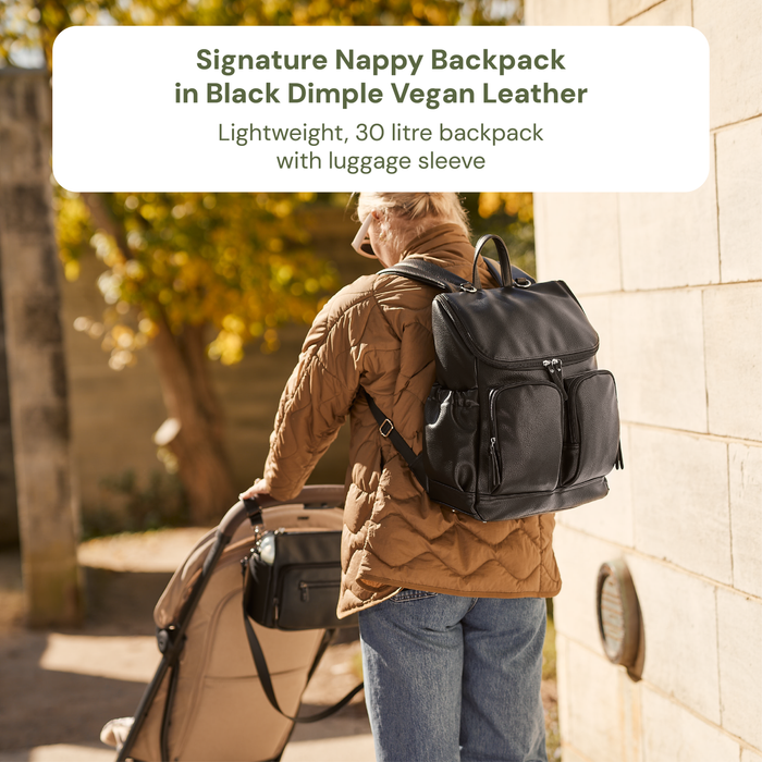 First Time Parent Nappy Bag Bundle - Black Dimple & Moroccan