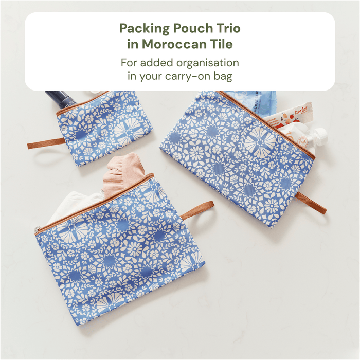 First Time Parent Nappy Bag Bundle - Black Dimple & Moroccan