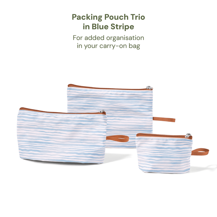 First Time Parent Nappy Bag Bundle - Oat & Blue Stripe