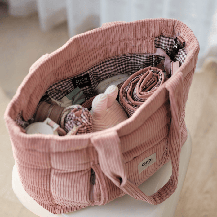 Everyday Tote - Rose Pink Corduroy (PRE-ORDER FOR AUGUST DELIVERY)