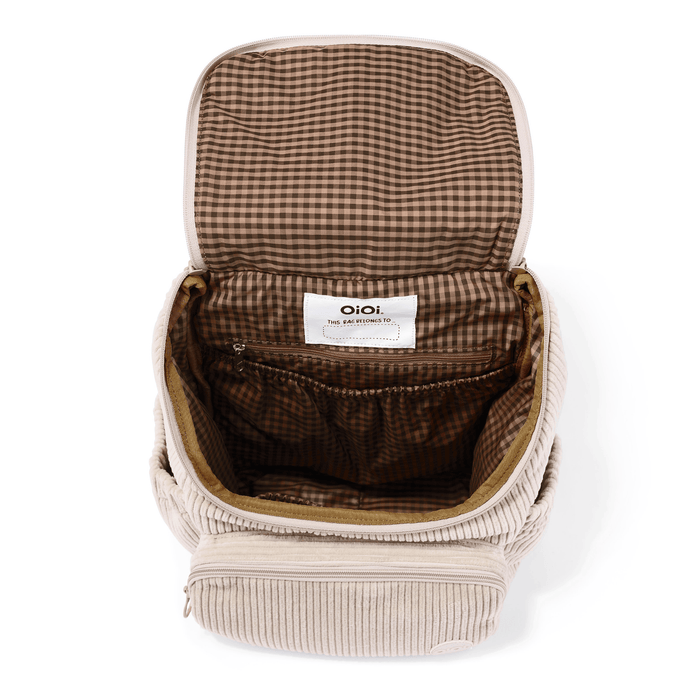 Signature Kids Backpack - Cream Corduroy (PRE-ORDER FOR AUGUST DELIVERY)