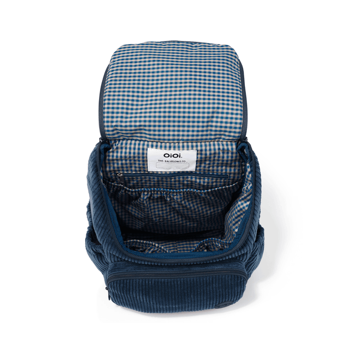 Signature Kids Backpack - Ocean Blue Corduroy (PRE-ORDER FOR AUGUST DELIVERY)