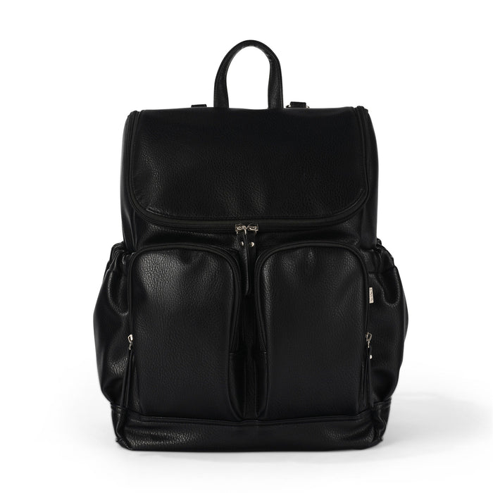 Signature Changing Backpack - Black Dimple Vegan Leather