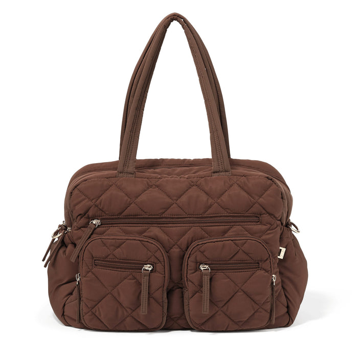 Carry All Changing Bag - Puffy Chocolate Quilt