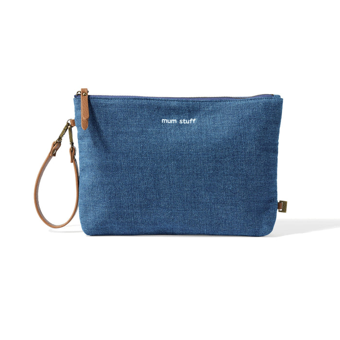 Mum Stuff Pouch - Denim Blue