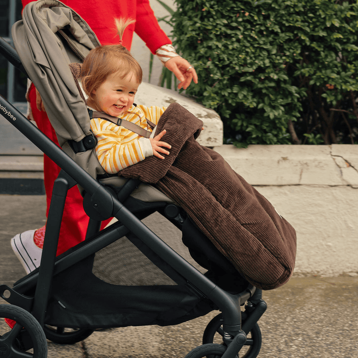 4-in-1 Convertible Footmuff - Chocolate Brown Corduroy (PRE-ORDER FOR AUGUST DELIVERY)