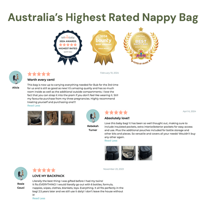 Signature Nappy Backpack - Tan Vegan Leather