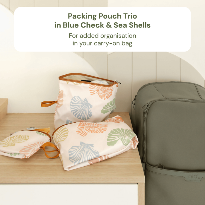 Baby & Toddler Nappy Bag Bundle – Chestnut, Seashells & Mediterranean