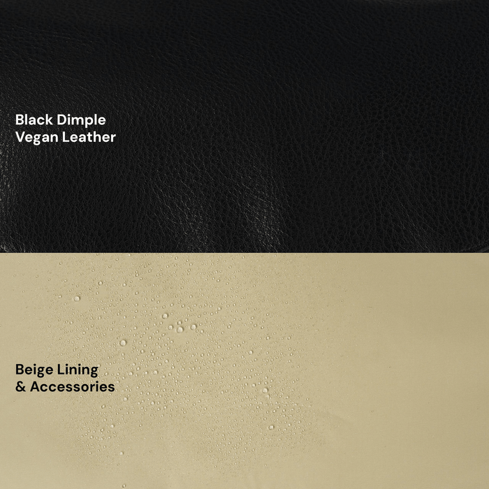 Signature Nappy Backpack - Black Dimple Vegan Leather