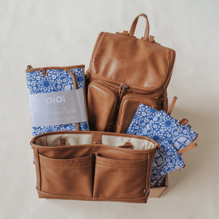 First Time Parent Nappy Bag Bundle -  Tan & Moroccan