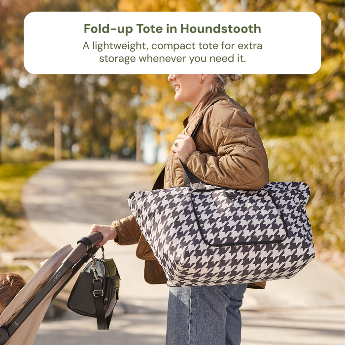 Triple Tote Baby Bag Bundle – Black & Houndstooth