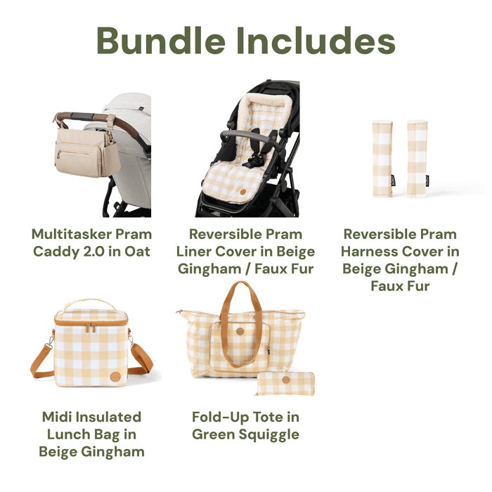 Pram Makeover Bundle - Oat & Gingham