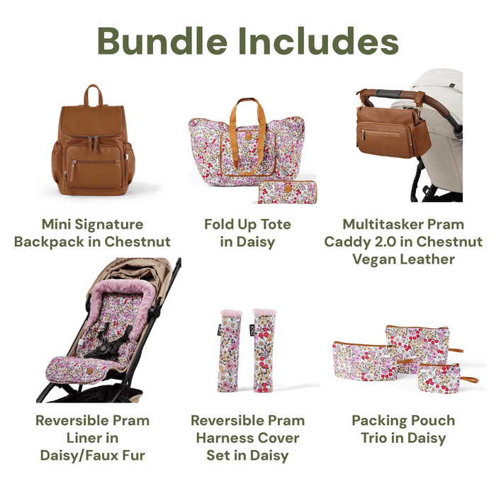 Mini Signature Accessories Bundle - Chestnut & Daisy