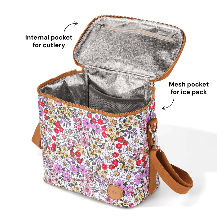 Midi Insulated Lunch Bag/Pumping Bag - Daisy