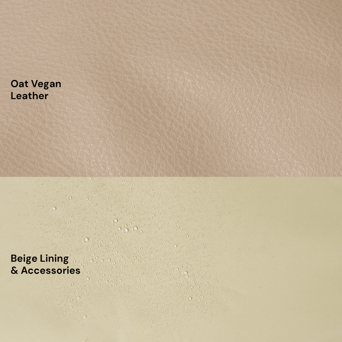 Signature Nappy Backpack - Oat Vegan Leather