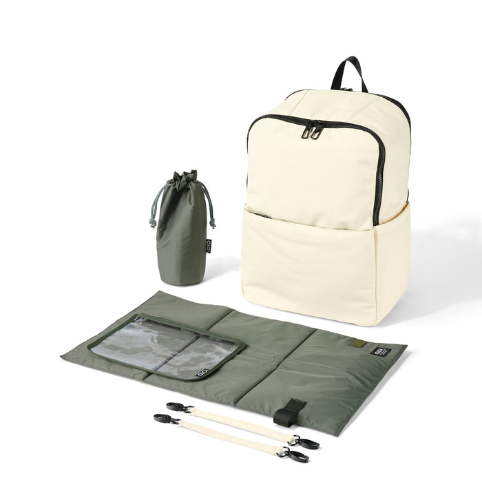 Multitasker Nappy Backpack - White Weatherproof (PRE-ORDER FOR FEBRUARY DELIVERY)