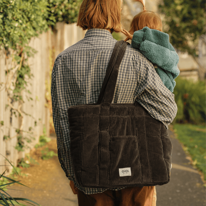 Everyday Tote - Chocolate Brown Corduroy (PRE-ORDER FOR AUGUST DELIVERY)