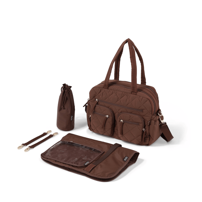 Carry All Changing Bag - Puffy Chocolate Quilt