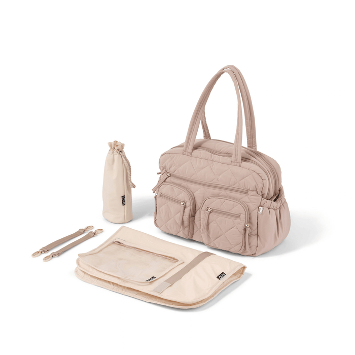 Carry All Changing Bag - Puffy Beige Quilt