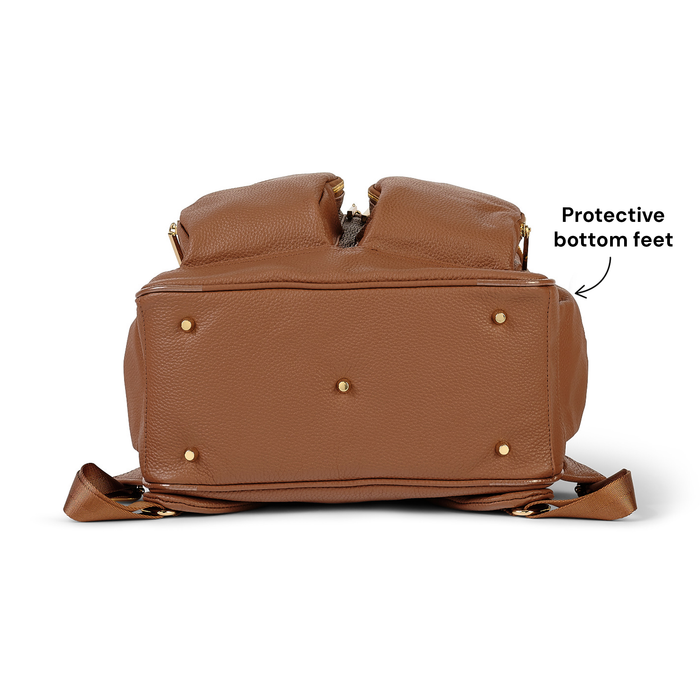 Signature Nappy Backpack - Terracotta Genuine Leather