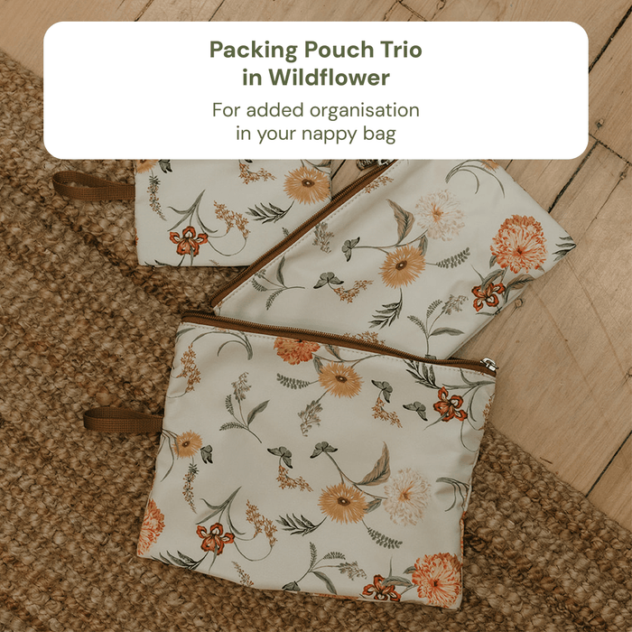 First Time Parent Nappy Bag Bundle - Oat & Wildflower