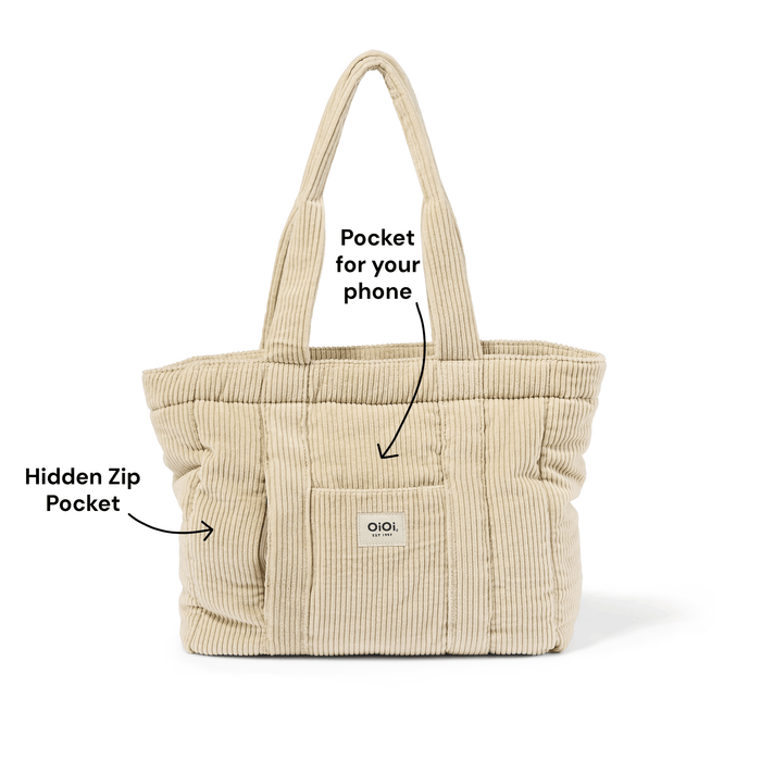 Everyday Tote - Cream Corduroy (PRE-ORDER FOR AUGUST DELIVERY)