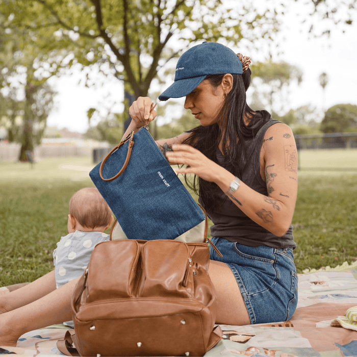 i love being mum - deep jean hat