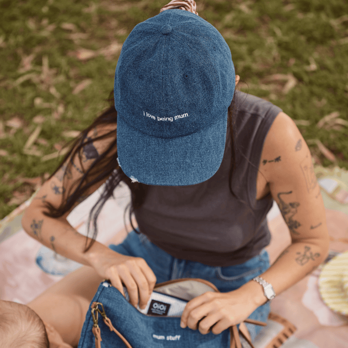 i love being mum - deep jean hat