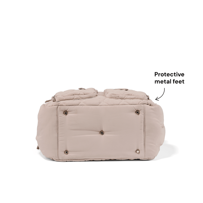 Carry All Nappy Bag - Puffy Beige Quilt (PRE-ORDER FOR JUNE DISPATCH)