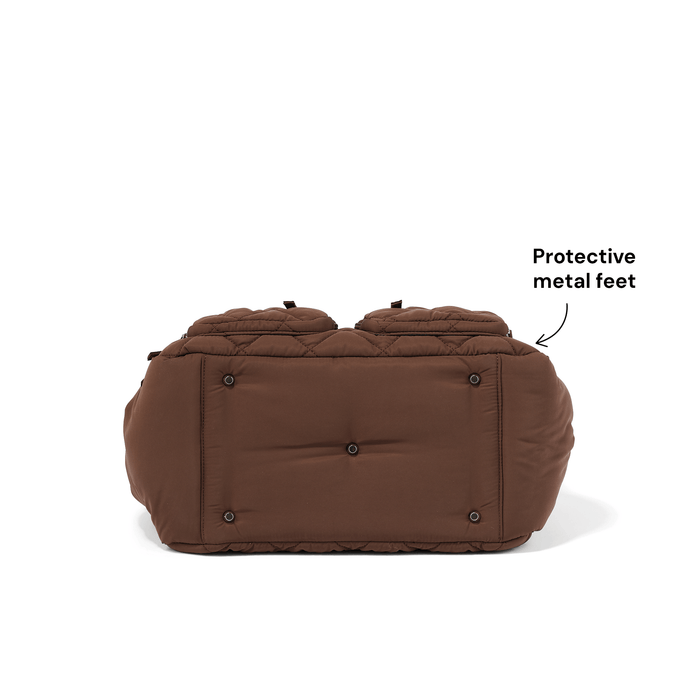 Carry All Nappy Bag - Puffy Chocolate Quilt (PRE-ORDER FOR JUNE DISPATCH)