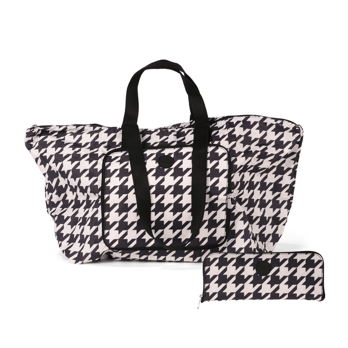 Fold-Up Tote - Houndstooth