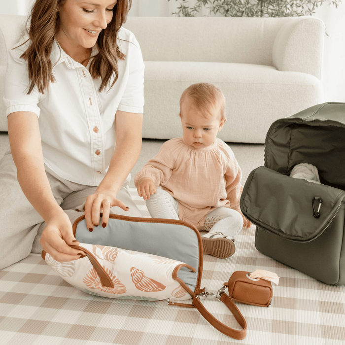 Change Mat Clutch - Seashells (PRE-ORDER FOR FEBRUARY DELIVERY)