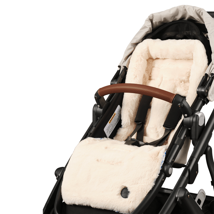 Reversible Pram Liner - Coastline/Faux Fur