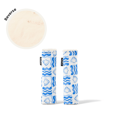 Reversible Pram Harness Cover Set - Coastline/Faux Fur