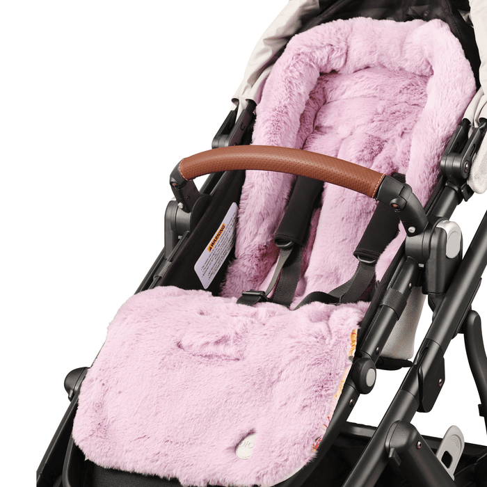 Reversible Pram Liner - Garden Party/Faux Fur