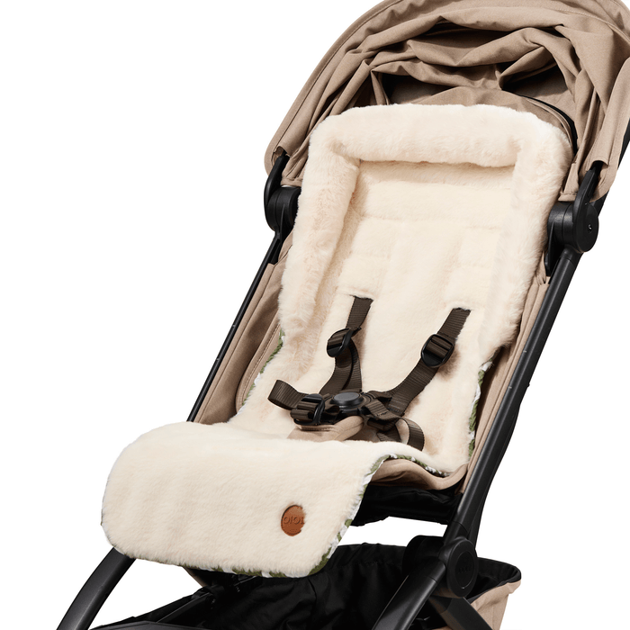 Reversible Pram Liner - Moroccan Tile/Faux Fur