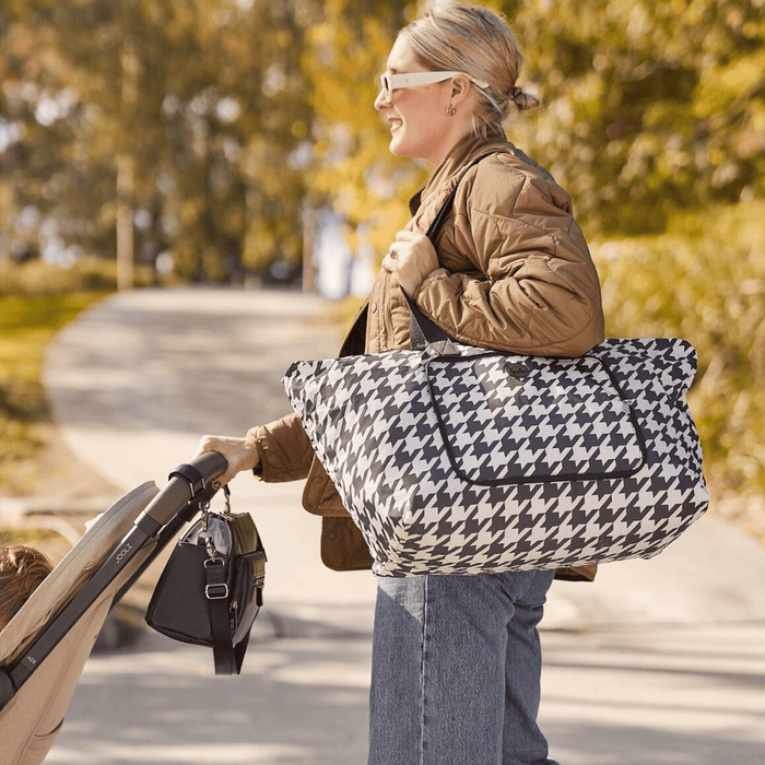 Fold-Up Tote - Houndstooth