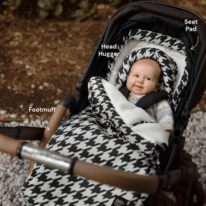 4-in-1 Convertible Footmuff – Houndstooth