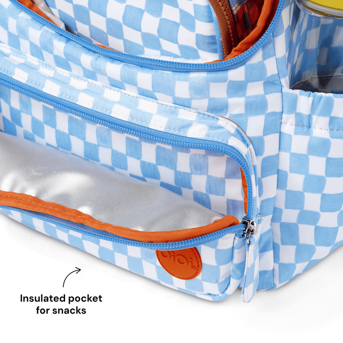 Signature Kids Backpack - Blue Check