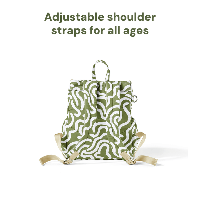 Signature Kids Backpack - Green Squiggle
