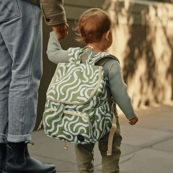 Signature Kids Backpack - Green Squiggle