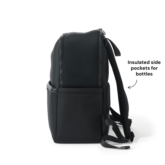 Multitasker Nappy Backpack - Black Neoprene