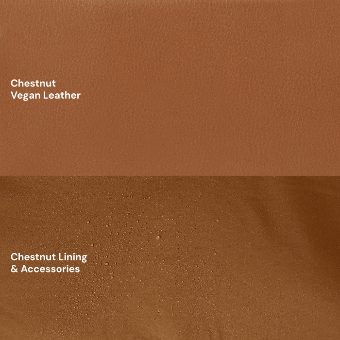 Multitasker Nappy Backpack - Chestnut Brown Vegan Leather