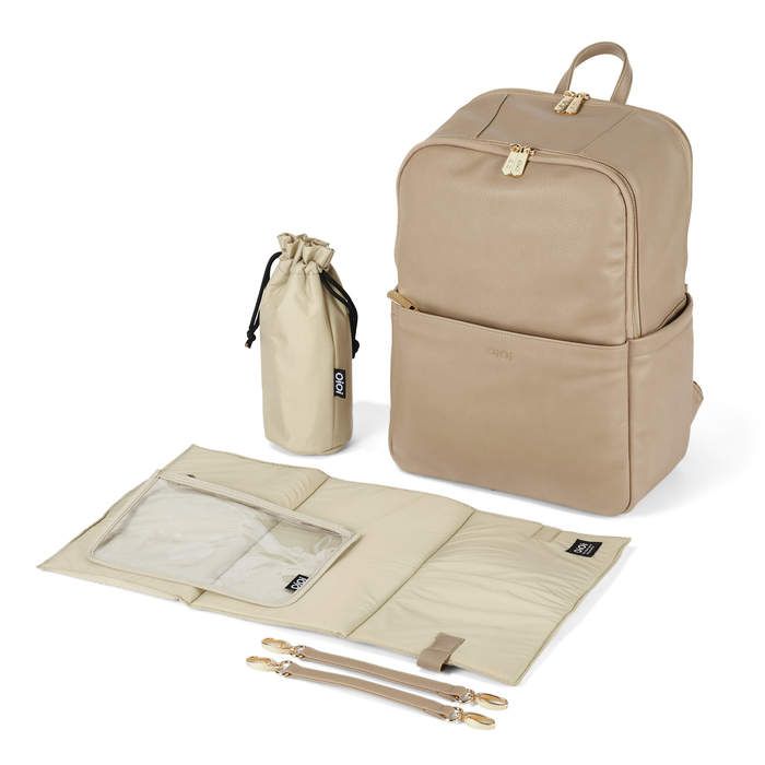 Multitasker Nappy Backpack - Oat Vegan Leather