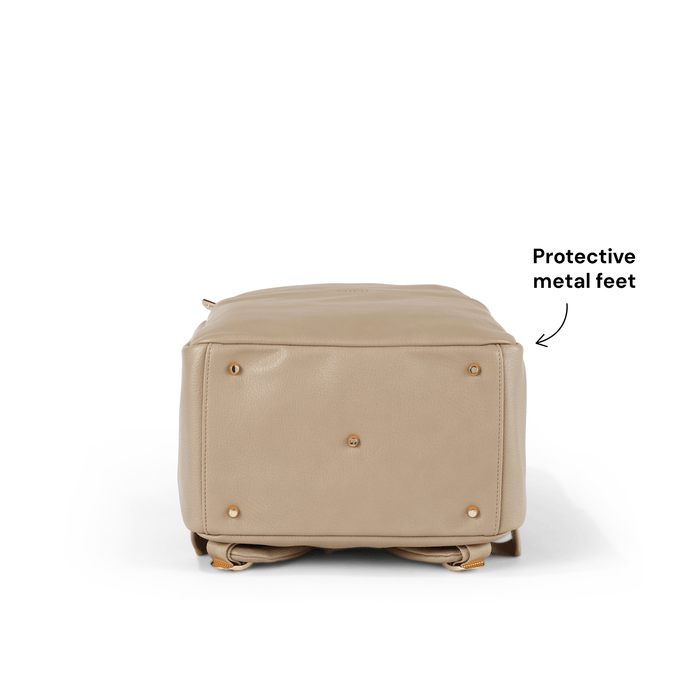 Multitasker Nappy Backpack - Oat Vegan Leather